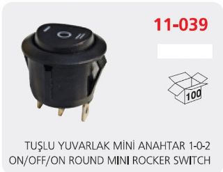 YUVARLAK MINI TUSLU ANAHTAR 1-0-2 resmi