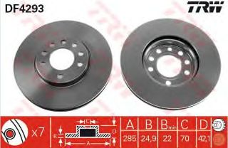 DİSK FREN AYNASI ÖN AD3159 VECTRA-B-C 2.0 1.6-16V (HAVALI) resmi