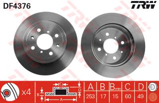 DİSK FREN AYNASI ÖN AC3271 AGILA 1.2 16V 1.3 CDTI ABSLİ HAVALI resmi