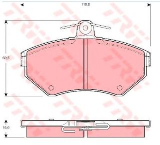 DİSK BALATA ÖN AP1319 CADDY (95-) GOLF-III POLO (96-) resmi