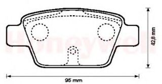 DİSK BALATA ARKA AP1510 BRAVO LİNEA (07-) STILO (01-) TERS KULAK resmi