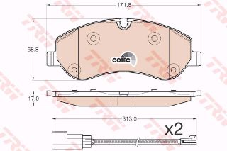 FREN BALATASI ÖN FİŞLİ TOURNEO CUSTOM 12> resmi