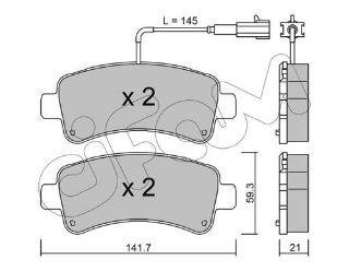 DİSK BALATA ARKA AP2131 DUCATO III BOXER III JUMPER (15-) 20Q (ÇİFT FİŞLİ) resmi