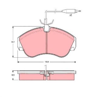 X ÖN BALATA FİŞLİ BOXER-DUCATO-JUMPER 1800KG 94-4.02 resmi