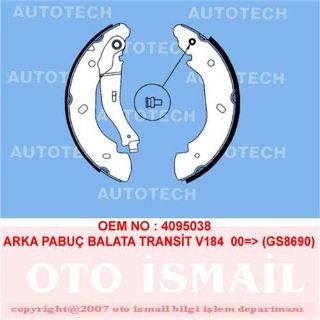 ARKA PABUÇ BALATA TRANSİT V184 2.3 2.4DI 2.4TDE 2.4TDCİ 00-5.06 280X64 resmi