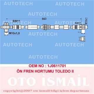 ÖN FREN HORTUMU TOLEDO II resmi