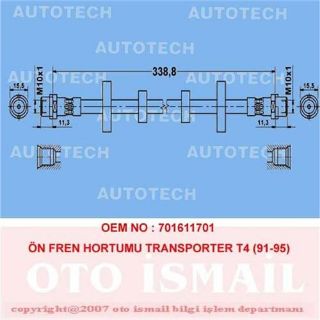 ÖN FREN HORTUMU TRANSPORTER T4 91-95 resmi