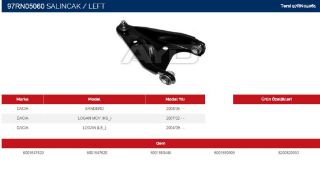 SALINCAK LOGAN I 04-10  LOGAN I 04=  LOGAN MCV 07=  SANDERO 08= ROTİLLİ SAC ALT SOL resmi