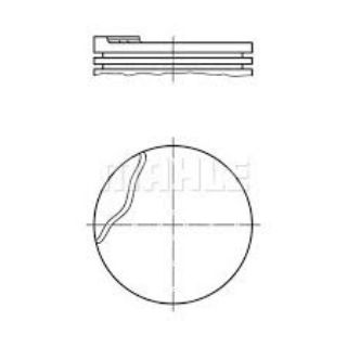 PİSTON 79.50MM STD (3-4 PİSTON) MEGANE I CLİO I-II  1.6I  1.6 8V 96-  K7M resmi