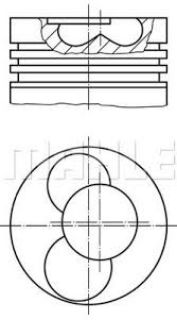 PİSTON 79.51MM STD (1-2 PİSTON) FOX LUPO POLO 1.4 TDI 99- AMF BNM AMF BAİ BMS BNV resmi