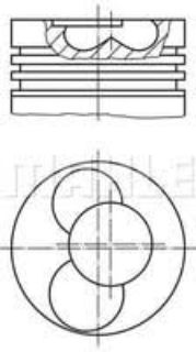 PİSTON 79.51MM STD (3 SIL) FOX LUPO POLO 1.4 TDI 99- AMF BNM AMF BAİ BMS BNV resmi