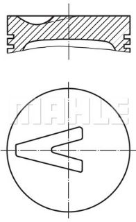 PİSTON 80.00MM 0.50 E36 318TD 325TD E34 E39 525TD E38 725TD 2.5 TD 91- OMEGA B 2.5 TD 94-  M51D25 X25DT X25TD resmi