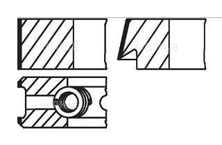 SEGMAN STD 78.509 MM (PEUGEOT: 206/207/307/PARTNER/C3/BERLINGO 1.6I 16V TU5 JP4 EURO3 2000->) resmi