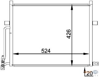 KLIMA RADYATÖRÜ (524X426X20) E46 M43 B16 (164E3) (İN:AC234000P) resmi