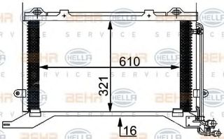 KLIMA RADYATÖRÜ (610X321X16) W210 S210 E 250 E 270 CDI E 320 CDI OM 605.962 (İN:AC248000P) resmi