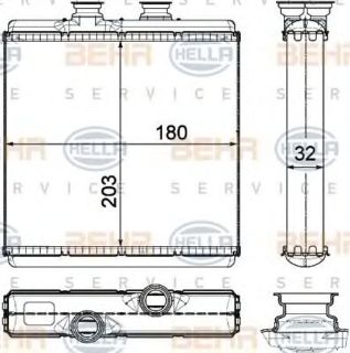 KALORIFER RADYATÖRÜ (180X203X32) W204 S204 C 180 CGI C 200 CGI M 274.910 (İN:AH183000P) resmi