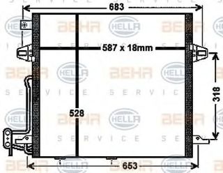 KLIMA RADYATÖRÜ (590X537X16) W164 W251 V251 R 350 R 500 R 280 M 272.967 (İN:AC756000P) resmi