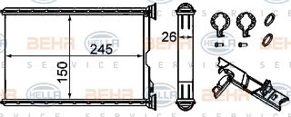 KALORIFER RADYATÖRÜ (245X150X26) E81 E87 E82 E88 N45 B16 A (İN:AH242000S) resmi