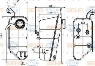 İEDEK SU DEPOSU (200X294X140) W220 C215 W463 CL 55 AMG CL 63 AMG M 112.922 (İN:CRT118000S) resmi