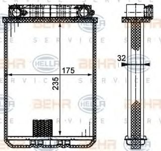 KALORIFER RADYATÖRÜ (180X235X32) W203 S203 C 180 C 200 C 230 M 111.951 (İN:AH77000P) resmi