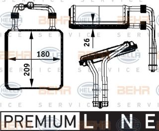 KALORIFER RADYATÖRÜ (180X209X26) C219 W211 S211 CLS 280 CLS 300 CLS 350 M 272.943 (İN:AH78000P) resmi