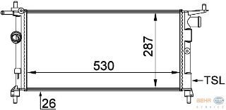 SU RADYATÖRÜ (KLIMASIZ) CORSA B  C12SE C14NZ C16XE  1300149 (İN:CR268000S) resmi