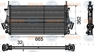 TURBO RADYATÖRÜ (665X362X32) INSIGNIA 1.6T 2.0T 1.6 CDTI 2.0 CDTI 09- A16LET A20DTH (İN:CI191000P) resmi