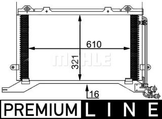 KLIMA RADYATÖRÜ (610X321X16)  W210 S210 E 250 E 270 CDI E 320 CDI OM 605.962 (ENO:8FC351038501) resmi