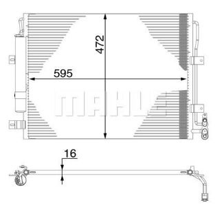 KLIMA RADYATÖRÜ (150X800) RANGEROVER SPORT 10-13 (ENO:8FC351100744) resmi