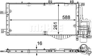 KLIMA RADYATÖRÜ (541X265X17) CORSA C COMBO C 1.3 CDTI 1.7 CDTI  04-  Z13DT  Z17DTH (ENO:8FC351301204) resmi