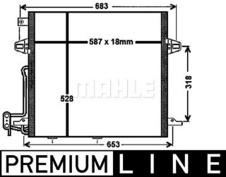 KLIMA RADYATÖRÜ (590X537X16)  W164 W251 V251  R 350 R 500 R 280 M 272.967 (ENO:8FC351330611) resmi