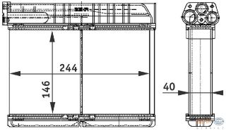 KALORİFER RADYATÖRÜ BMW E36 90-2.98 E39 520İ 96-9.00 523İ 95-9.00 528İ 95-9.00 525TDS 96-6.03 resmi