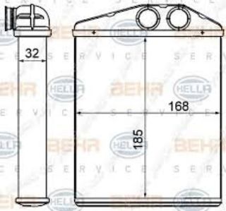 KALORİFER RADYATÖRÜ VECTRA C 02 SIGNUM 03 Z18XER 185X169 resmi