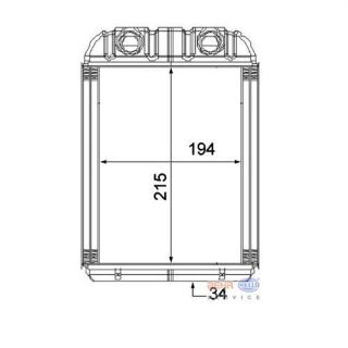 KALORİFER RADYATÖRÜ TOUAREG-Q7-CAYENNE 215X194X34 8FH351316201/8FH351315351 resmi