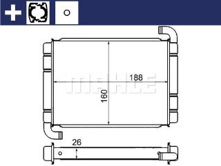 KALORIFER RADYATÖRÜ CORSA-D CORSA-E  GRANDE PUNTO Z13DT  1618468 (ENo:8FH351000571) resmi