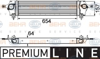 TURBO RADYATÖRÜ (190X205) NİSSAN QASHQAI (ENO:8ML376746601) resmi