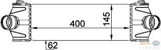 TURBO RADYATÖRÜ İNTERCOOLER FORD TRANSİT V347 2.2 TDCİ 400X145X62 resmi