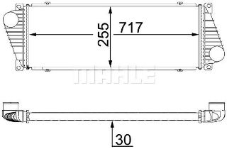 TURBO RADYATÖRÜ (717X255X30)  SPRINTER LT 35 96-06 2.5 TDI M 111.984 (ENO:8ML376700624) resmi