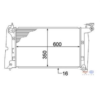SU RADYATÖRÜ (155X895) TOİOTA COROLLA 99- (ENO:8MK376773631) resmi