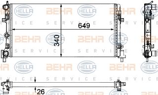 SU RADYATÖRÜ (440X875) SEAT IBIZA/ POLO (ENO:8MK376754284) resmi