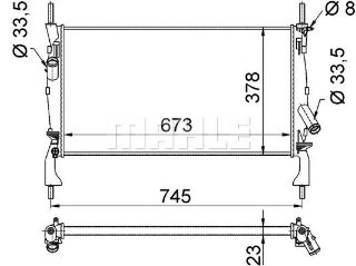 SU RADYATÖRÜ (124X850) FORD TRANSİT VII (ENO:8MK376764401) resmi