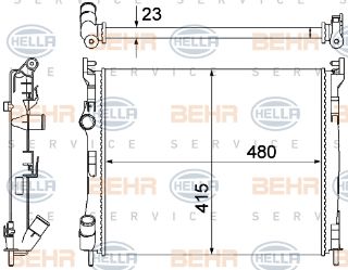 SU RADYATÖRÜ (500X630) RENAULT CLİO II/ KANGOO (ENO:8MK376700384) resmi