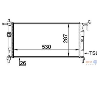 SU RADYATÖRÜ (110X840) OPEL CORSA B /TIGRA/COMBO (ENO:8MK376712001) resmi