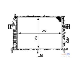 RADYATÖR ASTRA G 1.7CDTI-1.7 16V AC KLİMASIZ MEKANİK 600X368X42 resmi