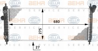 SU RADYATÖRÜ KLIMALI OTOMATIK CORSA-B COMBO-B TIGRA-A  X14XE    1300153 (ENo:8MK376713594) resmi