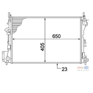 RADYATÖR (650X405X23) VECTRA-C 1.6 06- 1.8 04- Z18 XE, Z16 XE, Z18 XEL resmi