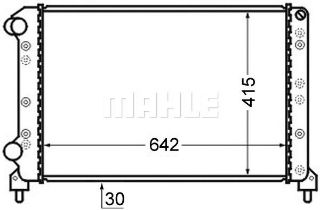 SU RADYATÖRÜ (475X830)  DOBLO (ENO:8MK376724791) resmi