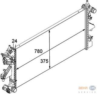 SU RADYATÖRÜ (140X1030) CITROEN / PEUGEOT / (ENO:8MK376745031) resmi