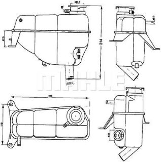 YEDEK SU DEPOSU (214X250X118)  W124 S124 C124 E 200 E 220 E 280 M 111.940 (ENo:8MA376755171) resmi