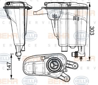 YEDEK SU DEPOSU (285X310) AUDI A4 (ENo:8MA376741764) resmi